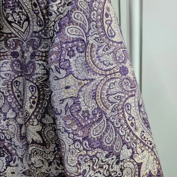 Koret Gorgeous Purple Tan Tapestry Brocade Blazer Fully Lined Size 10 P Chic - Picture 5 of 13